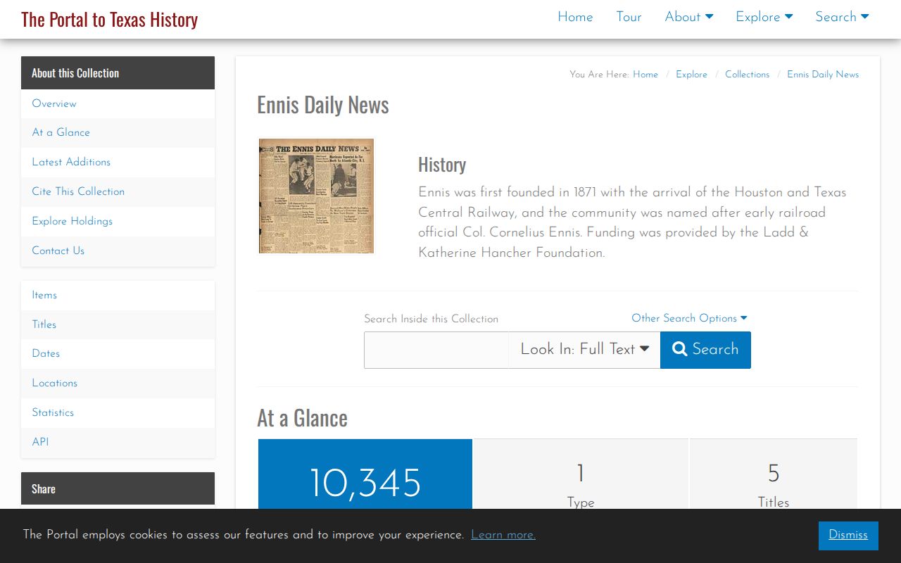 Ennis city directory companion newspaper collection for residents directory research