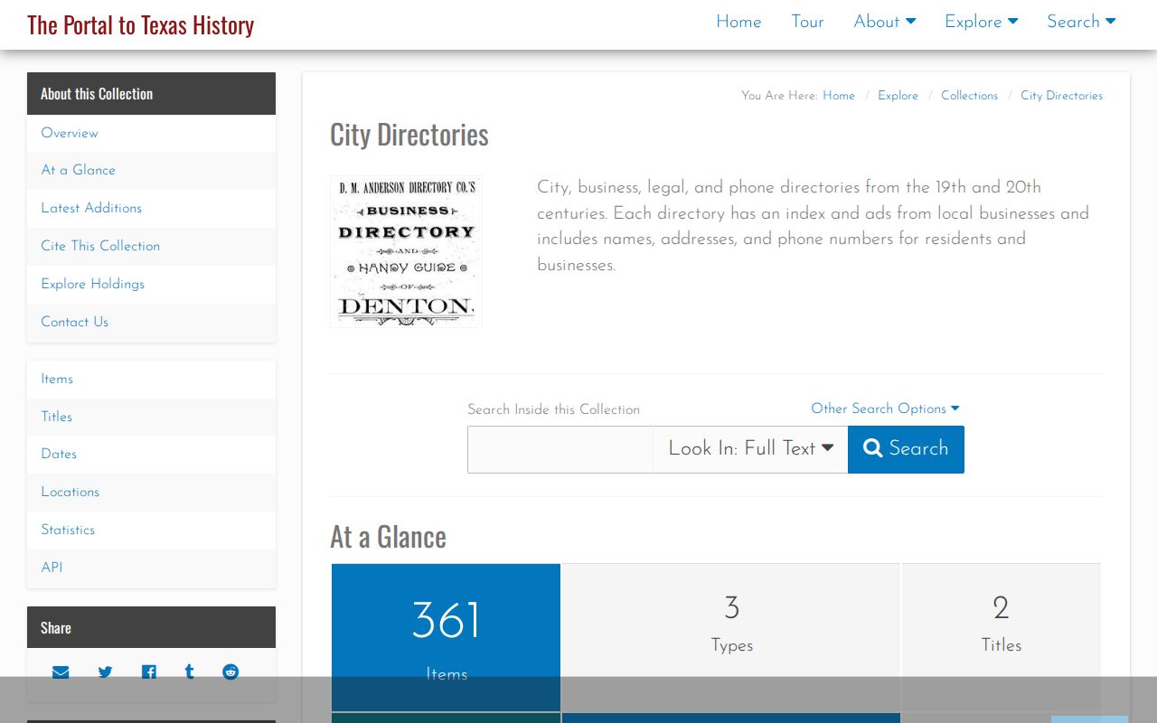 Ennis city directory Portal collection for residents directory research