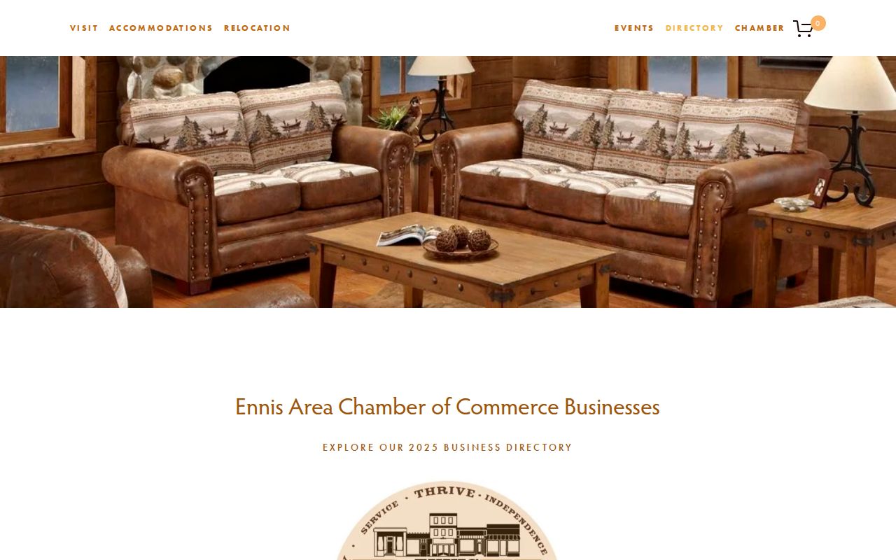 Ennis neighbors reference showing the Ennis Chamber business directory