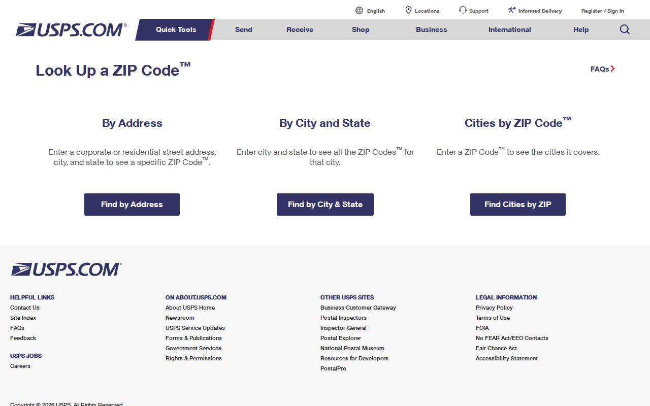 Ennis ZIP code USPS address lookup verification